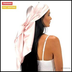 Large Silk Head Scarf 36 Inch Square Hair Wrap for Sleeping Reduce Frizz